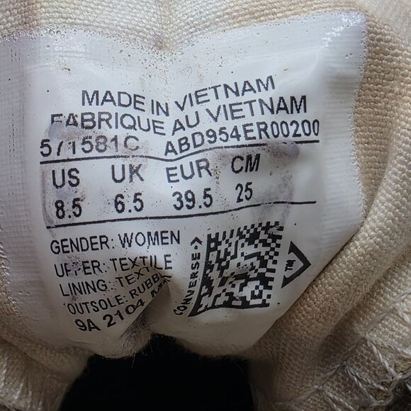 Converse Chuck 70 Floral Fushion Flower Womens Size 8.5 Yellow White Shoes - Picture 6 of 15